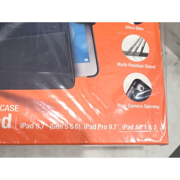 Solo Velocity Ultra-Slim Navy Case For iPad 9.7" iPad Pro 9.7" iPad Air 1 & 2 - Picture 2 of 5